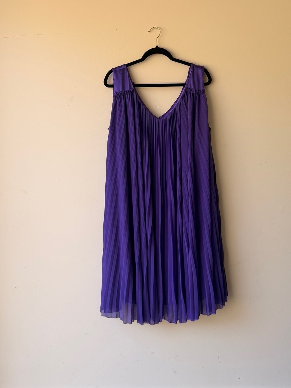 Nine West Purple Pleated Midi Dress